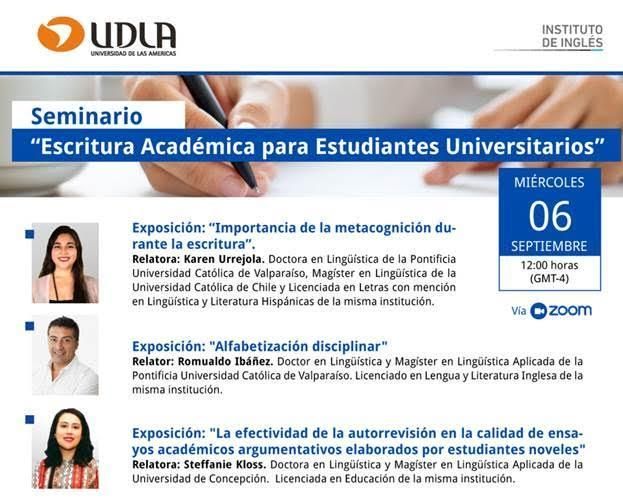 Afiche de mesa redonda Escritura académica para estudiantes universitarios