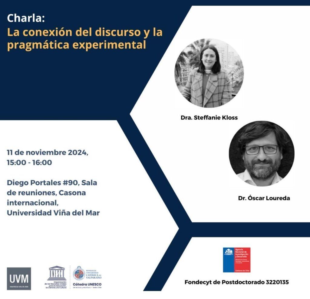 Afiche de Charla taller: La conexión del discurso y la pragmática experimental